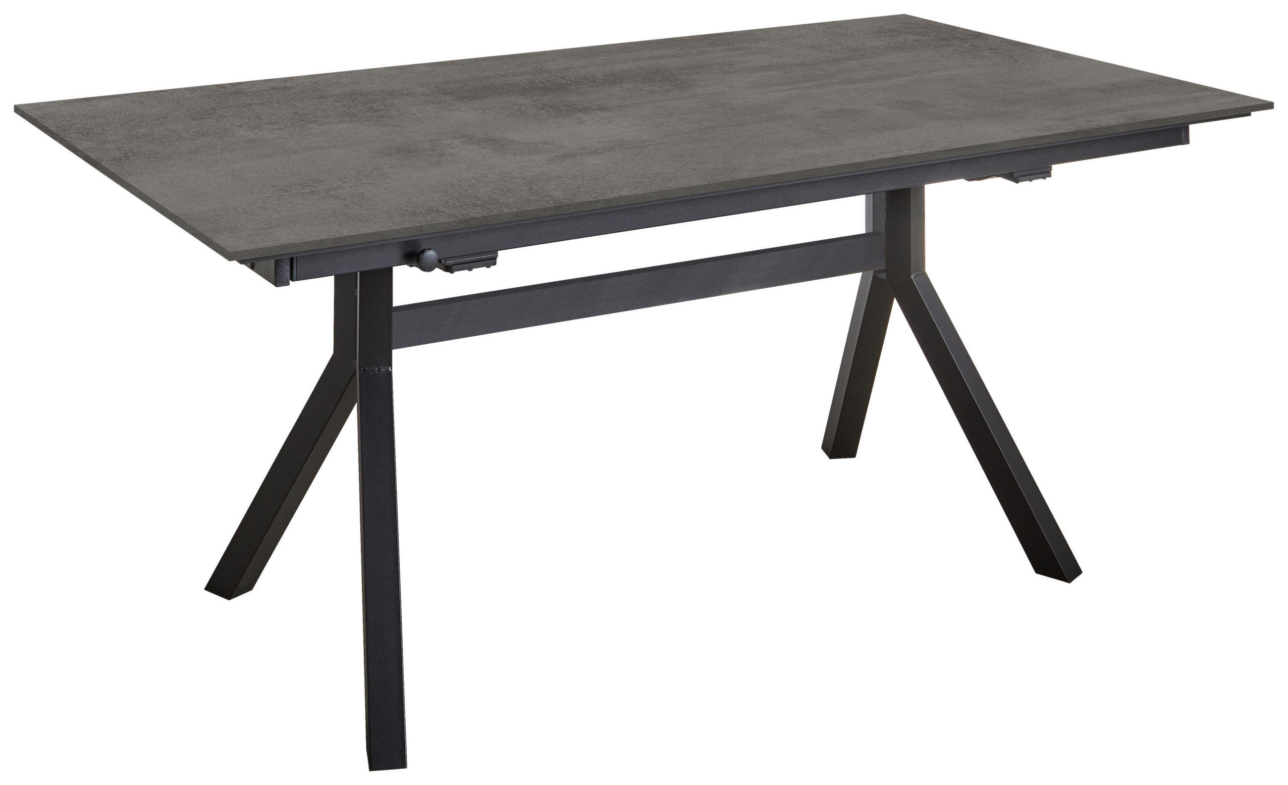 ESSTISCH Schieferfarben rechteckig  ausziehbar, in verschiedenen Holzdekoren erhältlich  - Schieferfarben/Schwarz, Basics, Holz/Metall (200-300/95/76cm) - Celina Home