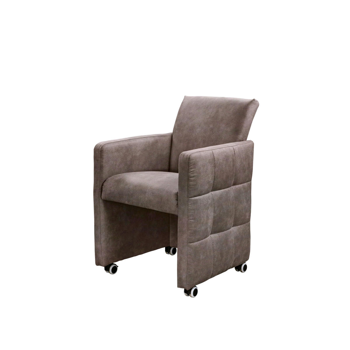 STOLICA S NASLONOM ZA RUKE  smeđa  drvo, tekstil, drvni materijal      - smeđa, Moderno, drvni materijal/drvo (64/90/72cm) - Livetastic