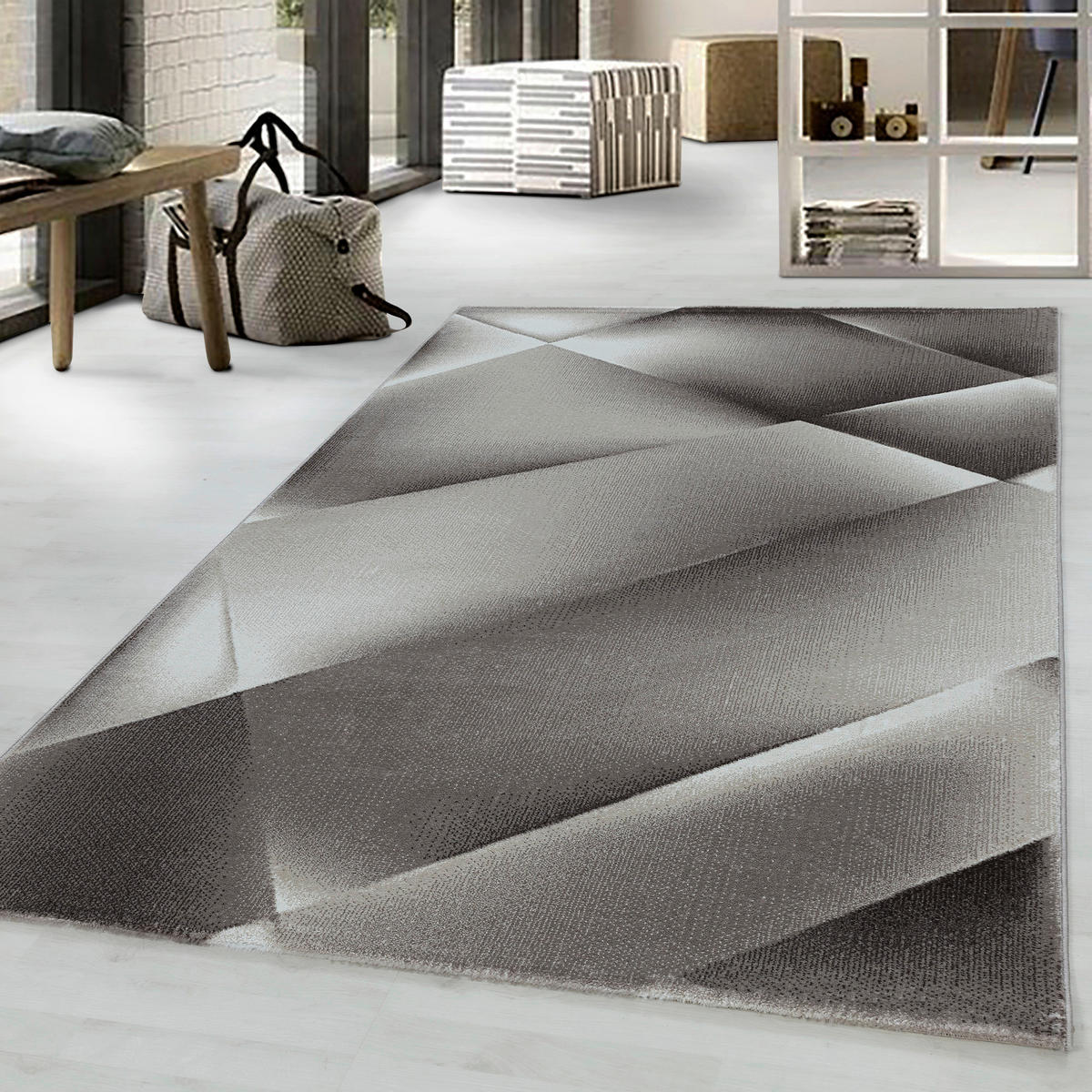 VÄVD MATTA 240/340 cm Costa 3527 Brown  - brun, Design, textil (240/340cm)