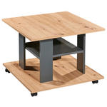 COUCHTISCH 60/60/45 cm quadratisch Anthrazit, Eiche Artisan  - Anthrazit/Eiche Artisan, KONVENTIONELL, Holzwerkstoff/Kunststoff (60/60/45cm) - Carryhome