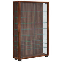 VITRINE Lumo in Nussbaumfarben  - Transparent/Nussbaumfarben, Design, Glas/Holzwerkstoff (59/90/18cm) - MID.YOU