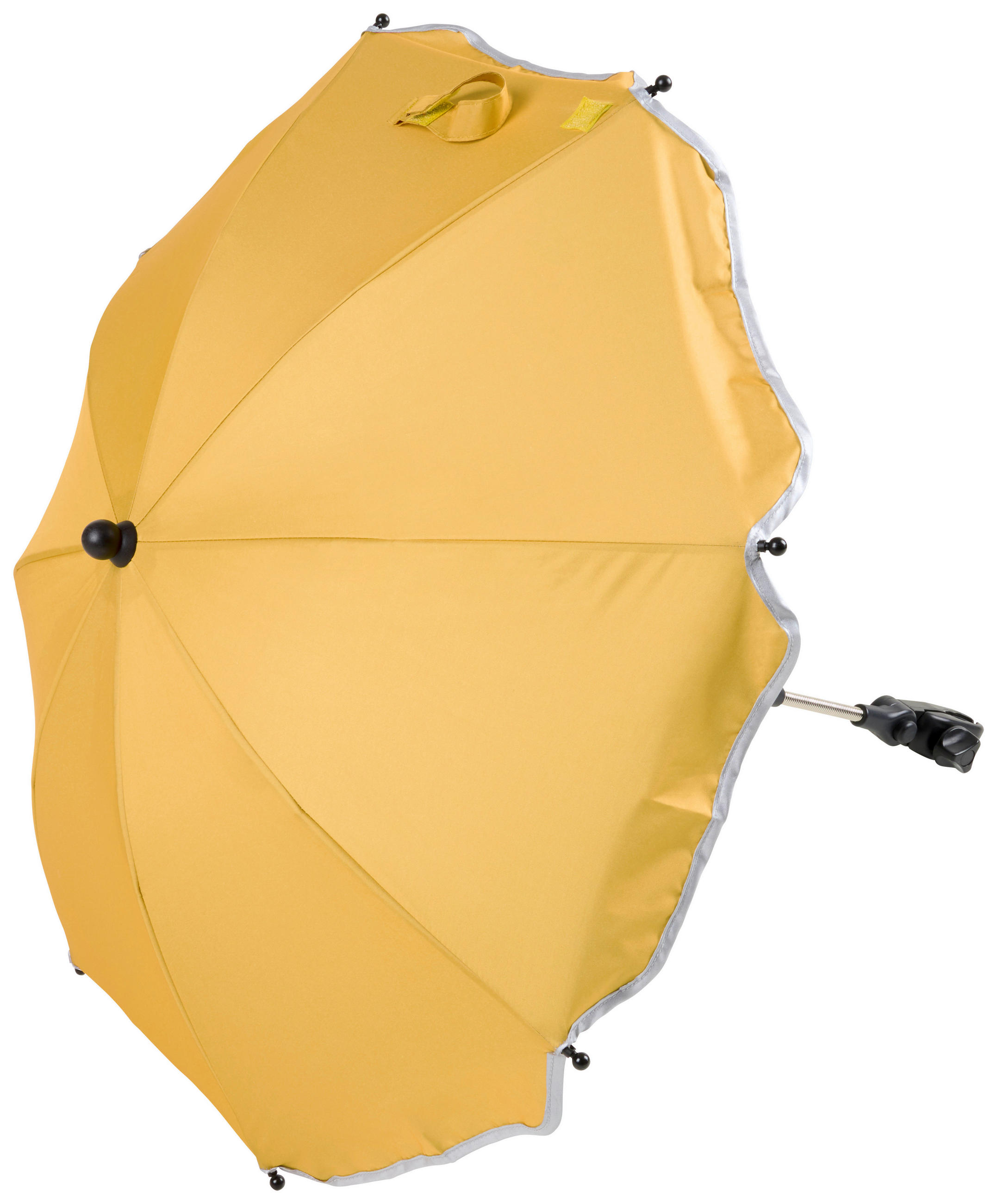 KINDERWAGENSONNENSCHIRM EASY FIT  - Currygelb/Grau, Basics, Kunststoff/Metall (75cm) - Jimmylee