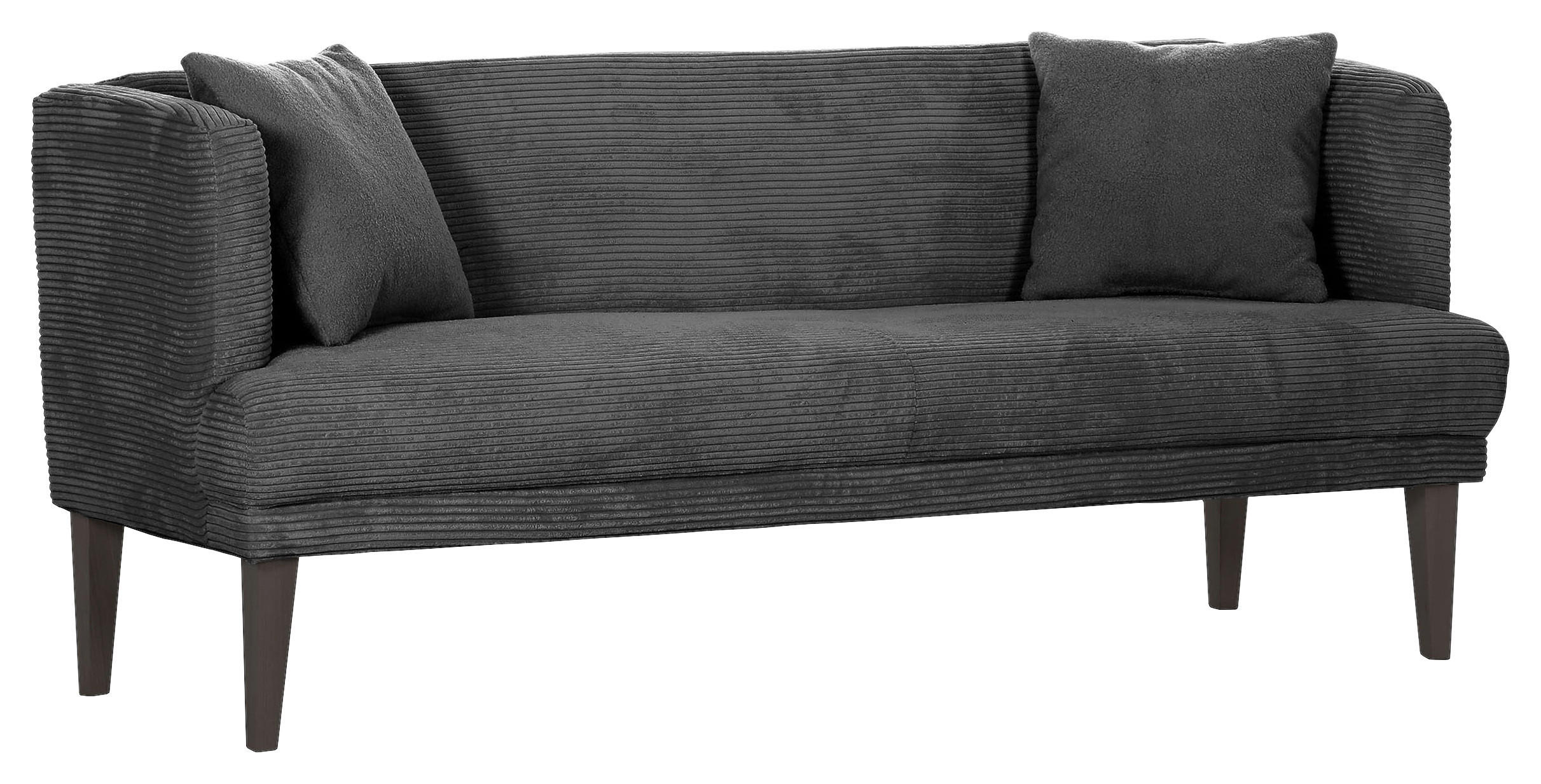 SITZBANK 190/83/70 cm Cord Anthrazit, Grau Holz  - Anthrazit/Schwarz, Design, Holz/Textil (190/83/70cm) - Landscape