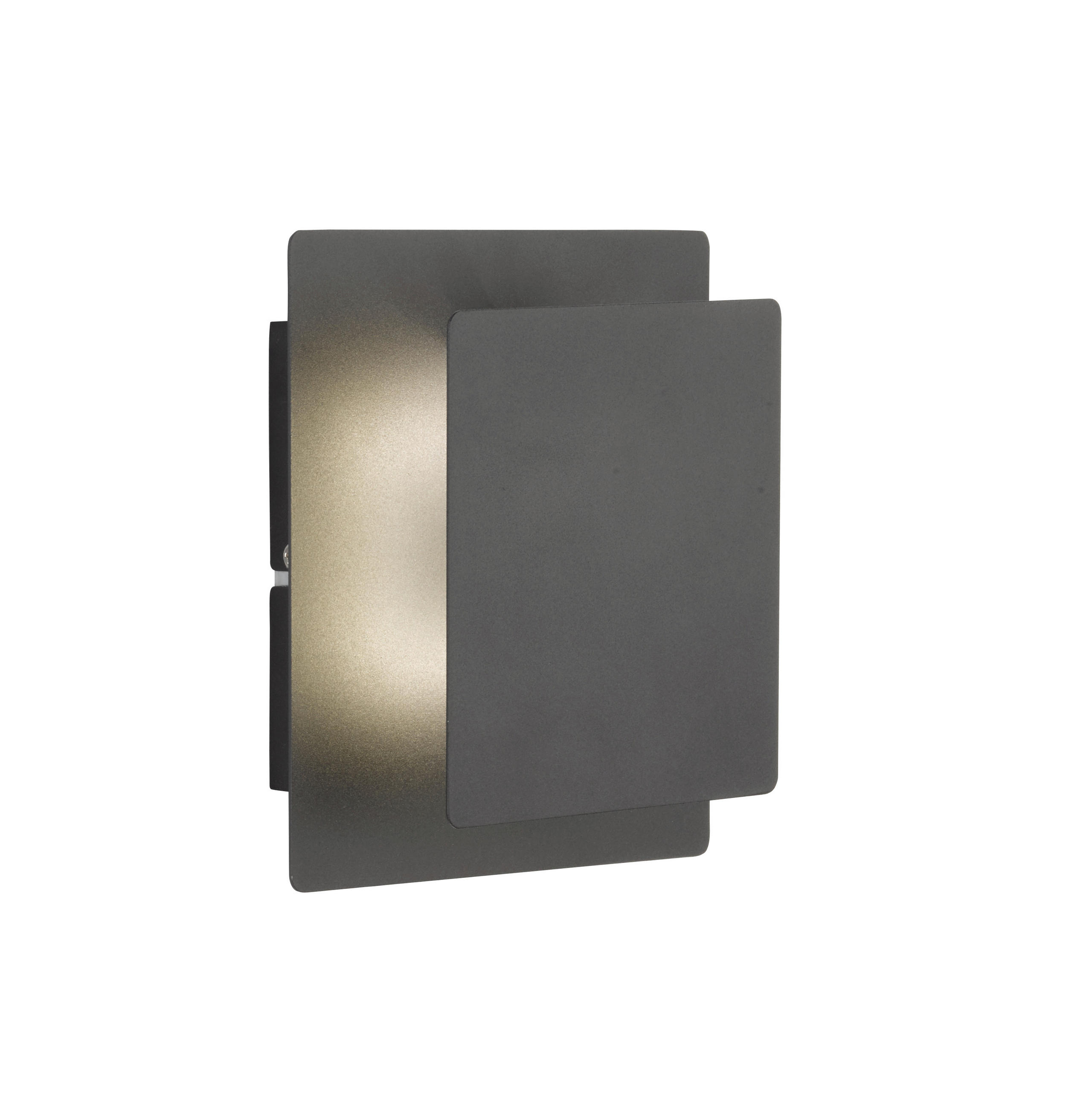 APLICĂ DE PERETE CU LED - negru, Design, plastic/metal (18/14/6,5cm) - Wofi