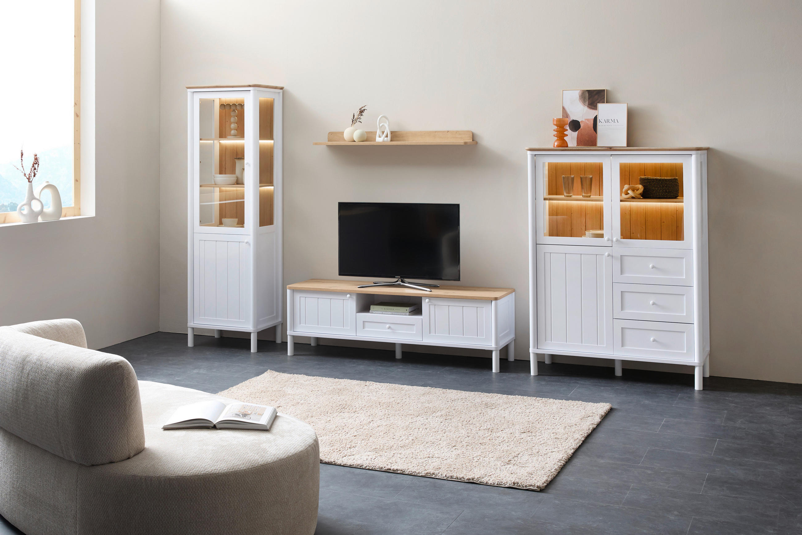 WANDBOARD Eiche Artisan  - Eiche Artisan, ROMANTIK / LANDHAUS, Holzwerkstoff (120/10/25cm) - home24