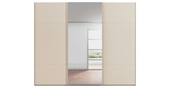 SCHWEBETÜRENSCHRANK 301/223/68 cm 3-türig Champagner - Champagner, KONVENTIONELL, Glas/Holzwerkstoff (301/223/68cm) - Novel