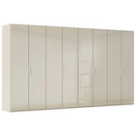 DREHTÜRENSCHRANK 400/223/61 cm,  in Champagner, 8-türig  - Champagner, Basics, Glas/Holzwerkstoff (400/223/61cm) - Novel