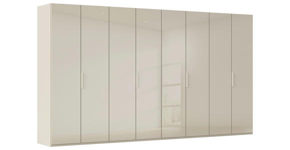 DREHTÜRENSCHRANK 400/235/61 cm,  in Champagner, 8-türig  - Champagner, Basics, Glas/Holzwerkstoff (400/235/61cm) - Novel