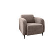 SESSEL in Velours Beige  - Beige/Schwarz, Modern, Textil/Metall (85/76/90cm) - Livetastic