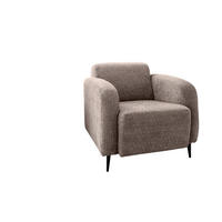 SESSEL in Velours Beige  - Beige/Schwarz, Modern, Textil/Metall (85/76/90cm) - Livetastic