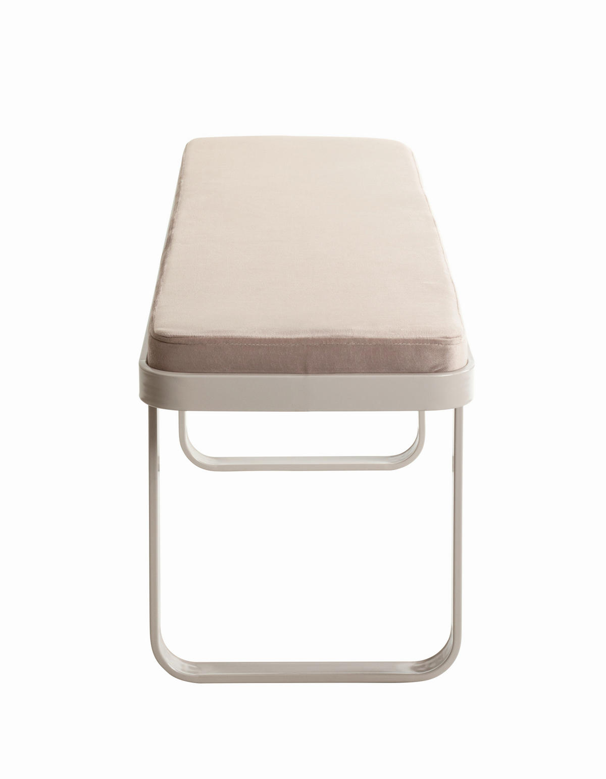 SITZBANK 115/48/36 cm Samt Kaschmir  - Kaschmir, KONVENTIONELL, Textil/Metall (115/48/36cm)