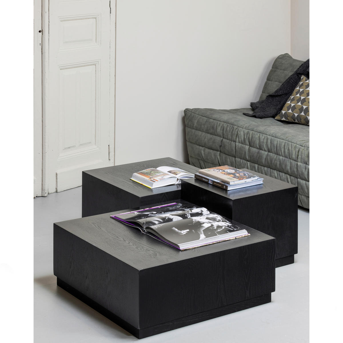 BEISTELLTISCHSET in Holzwerkstoff  - Schwarz, Design, Holzwerkstoff - Livetastic