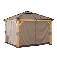 PAVILLON-SEITENTEIL  - Hellbraun, Basics, Textil (310/220cm) - Modante