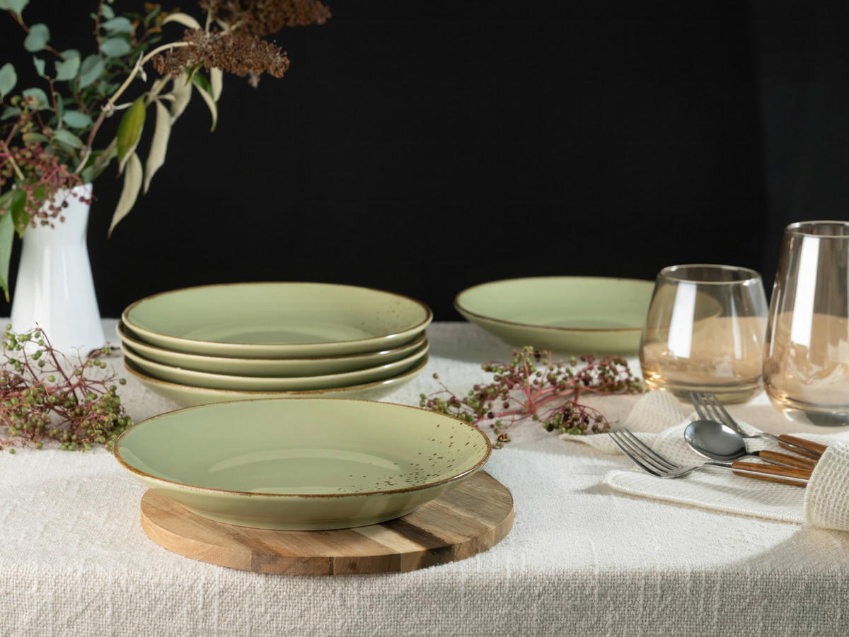 DESSERTTELLERSET 21 cm  - Grün, Trend, Keramik (21cm) - Creatable