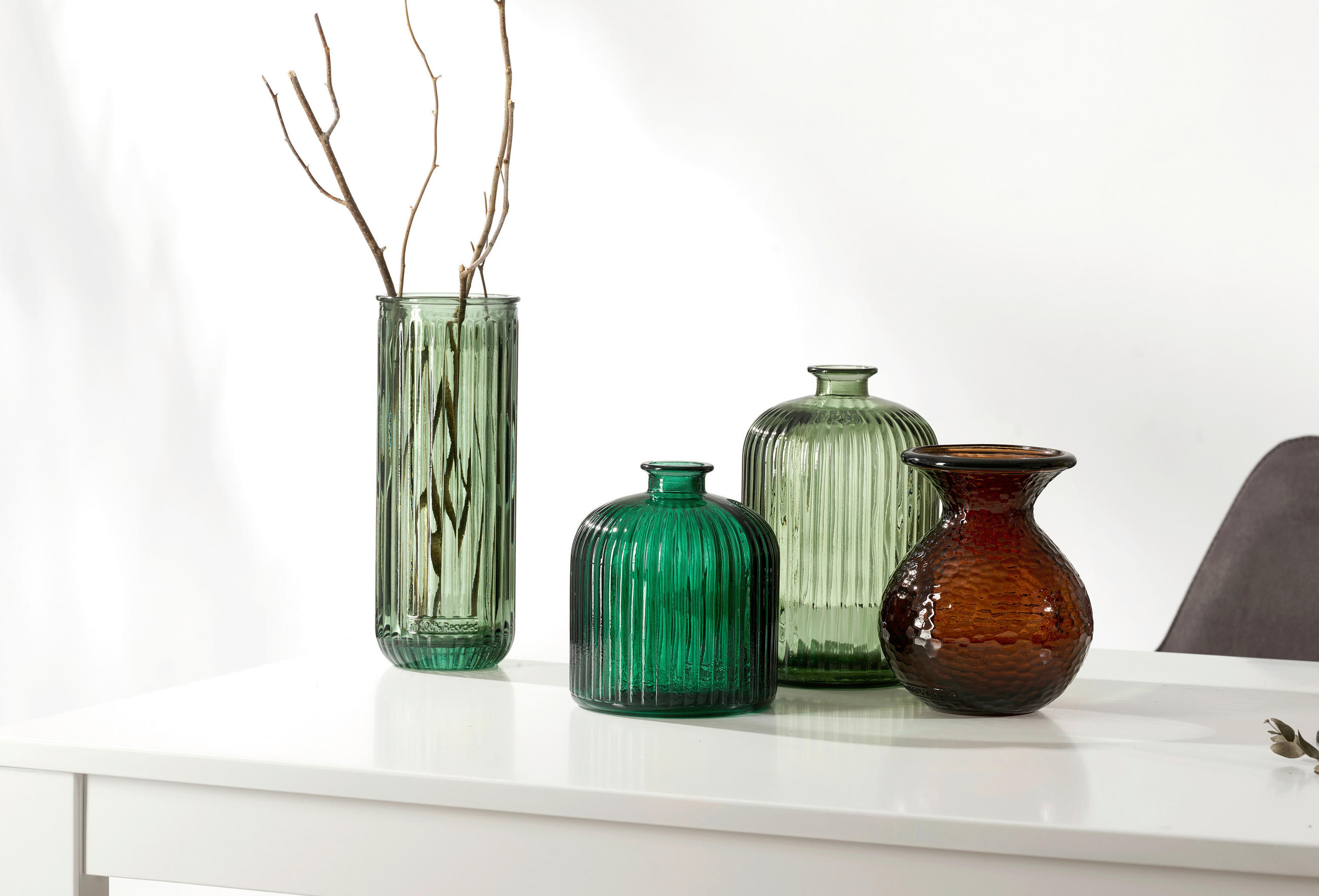 VASE Marokko 18,5 cm  - Rotbraun, Trend, Glas (14/14/19cm) - Ritzenhoff Breker