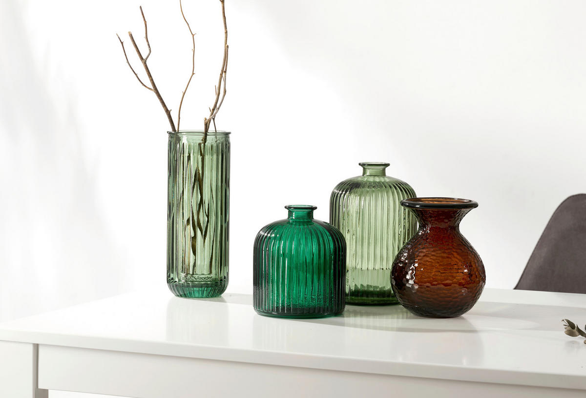 VASE Marokko 18,5 cm  - Rotbraun, Trend, Glas (14/14/19cm) - Ritzenhoff Breker