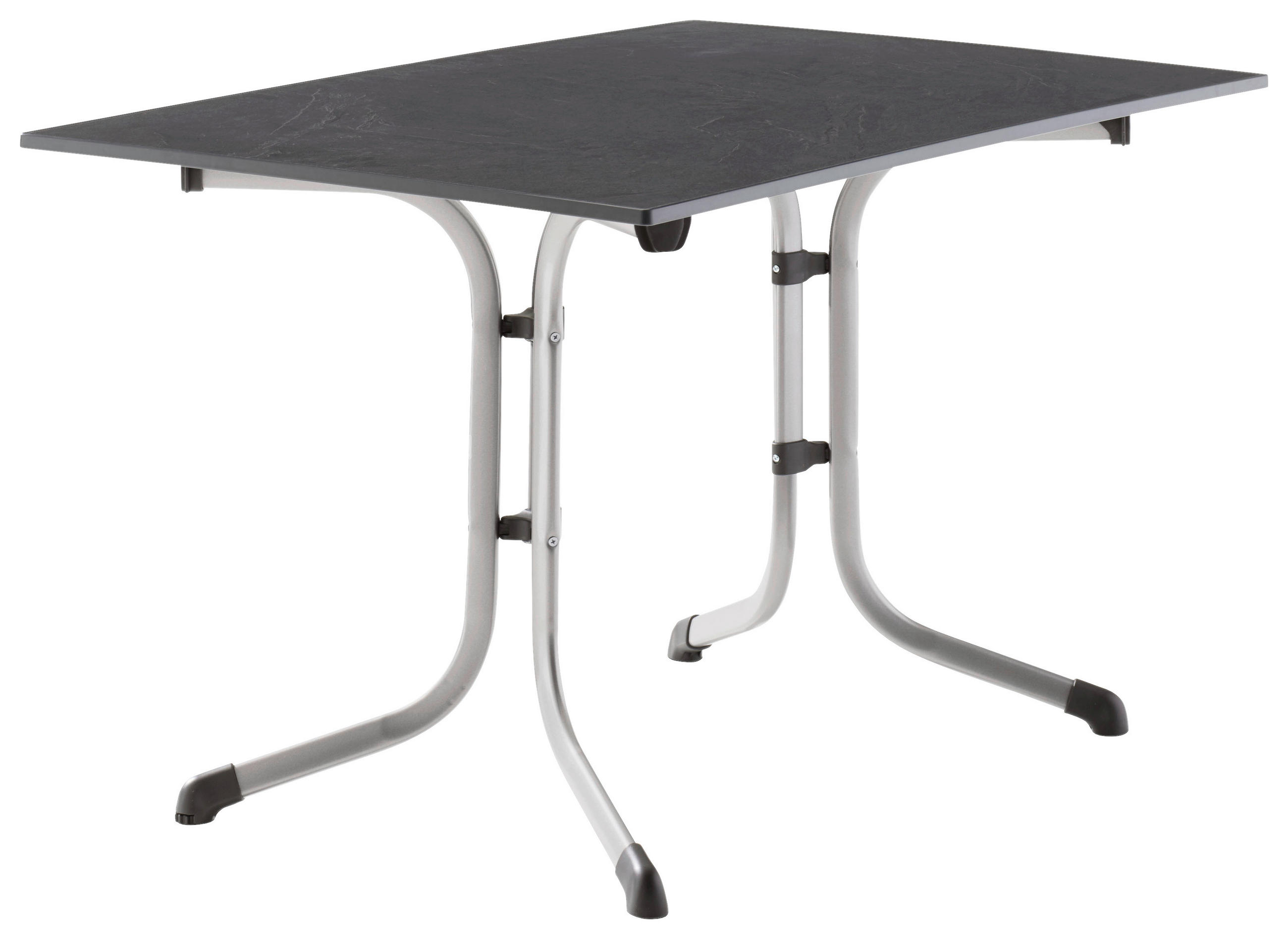 GARTENKLAPPTISCH 120/73/80 cm Metall, Kunststoff rechteckig  - Anthrazit/Graphitfarben, Basics, Kunststoff/Metall (120/73/80cm) - Sieger