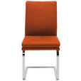 SCHWINGSTUHL in Stahl Mikrofaser - Chromfarben/Beige, Design, Textil/Metall (47/100/64cm) - Novel