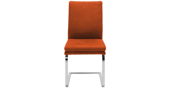 SCHWINGSTUHL in Stahl Mikrofaser - Chromfarben/Beige, Design, Textil/Metall (47/100/64cm) - Novel