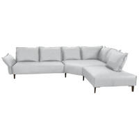 ECKSOFA in Webstoff Hellgrau  - Hellgrau/Schwarz, Modern, Textil/Metall (340/272cm) - W.Schillig