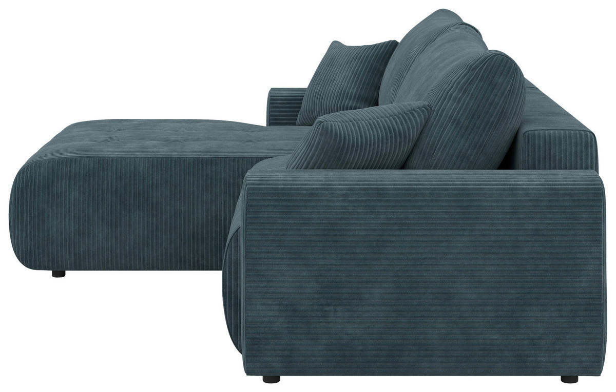 ECKSOFA - Petrol/Schwarz, KONVENTIONELL, Kunststoff/Textil (192/270cm) - Carryhome
