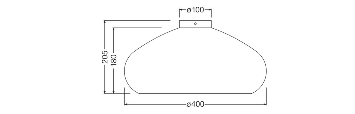 DECKENLEUCHTE  40/20,5 cm    - Braun, Natur, Karton/Metall (40/20,5cm) - Osram