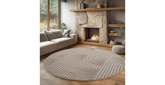 FLACHWEBETEPPICH 200 cm HELIX Beige  - Beige, Basics, Kunststoff/Textil (200cm) - Novel