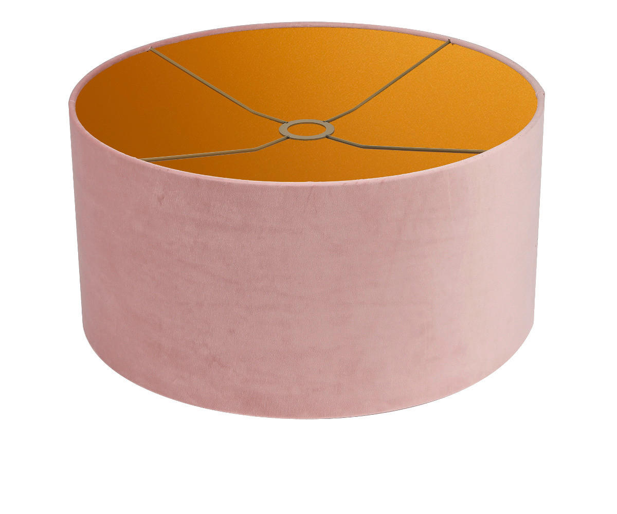 LEUCHTENSCHIRM Velour 40/35 cm   - Rosa, Basics, Textil/Metall (40/35cm)