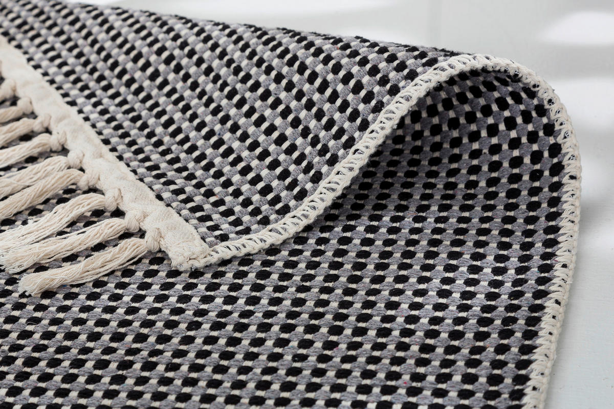 WEBTEPPICH 80/150 cm Cottage Dunkelgrau  - Dunkelgrau, Design, Textil (80/150cm) - Schöner Wohnen