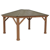 PAVILLON 490/315/371 cm   - Bronzefarben/Mokka, Basics, Holz/Metall (490/315/371cm)