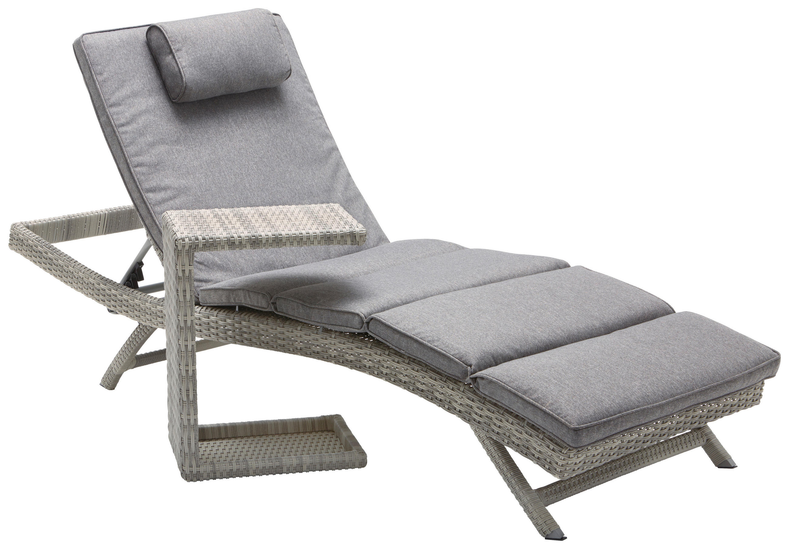 Șezlong Pentru Grădină - gri, Konventionell, plastic/metal (71/39/200cm) - Ambia Garden