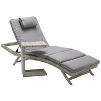 Șezlong Pentru Grădină - gri, Konventionell, plastic/metal (71/39/200cm) - Ambia Garden