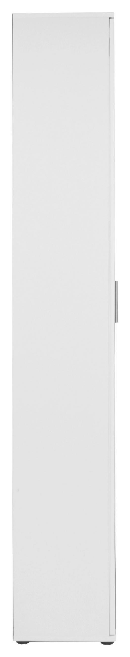 GARDEROBENSCHRANK Jakob  in 49/196/30 cm  - Silberfarben/Weiß, MODERN, Holzwerkstoff/Kunststoff (49/196/30cm) - MID.YOU