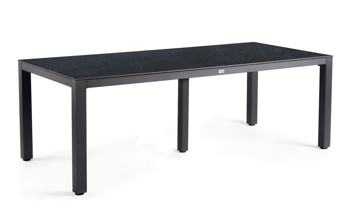 GARTENTISCH Metall, Kunststoff Anthrazit, Graphitfarben rechteckig  - Anthrazit/Graphitfarben, Basics, Kunststoff/Metall (280/100/75cm) - Tierra Outdoor