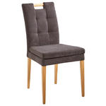 STUHL  in Webstoff Holz, Textil  - Eichefarben/Anthrazit, KONVENTIONELL, Holz/Textil (47/91,5/59cm) - Cantus