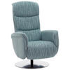 RELAXSESSEL Flachgewebe Relaxfunktion, Kopfteilverstellung, Fußteilverstellung, Rücken echt    - Edelstahlfarben/Petrol, Design, Textil/Metall (71/112/83cm) - Dieter Knoll
