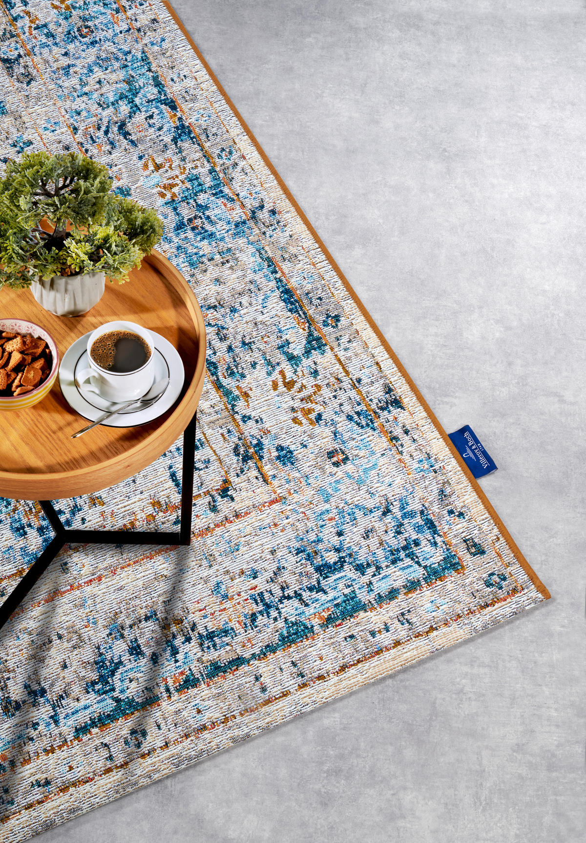 OUTDOORTEPPICH  für Terrasse und Balkon 200/285 cm Kollektion 1767 Blau, Creme  - Blau/Creme, Design, Kunststoff (200/285cm) - Villeroy & Boch