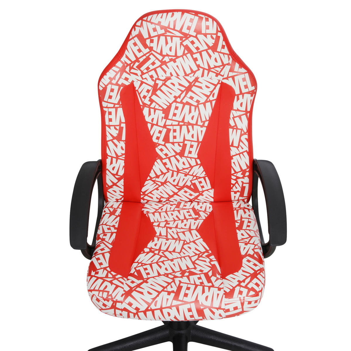 HERNÍ ŽIDLE, vzhled kůže, červená, bílá - bílá/černá, Design, textil/plast (60/98,5-108/63,6cm) - Marvel