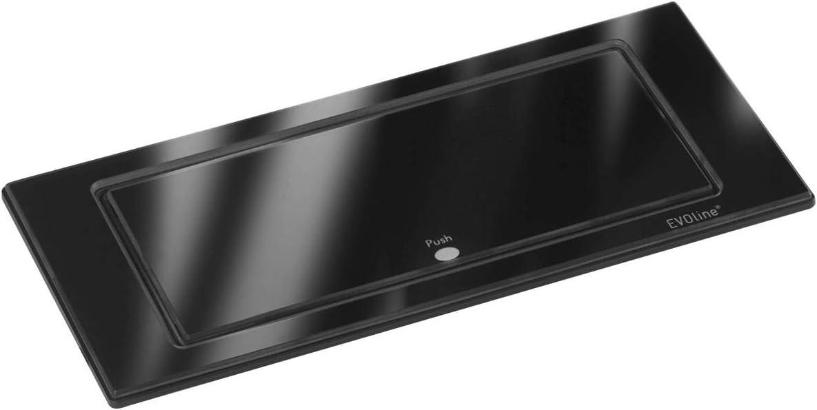 STECKDOSENELEMENT - Schwarz, Basics, Glas/Kunststoff (29,3/18,8/15,5cm) - HKT