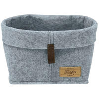 AUFBEWAHRUNGSKÖRBCHEN  - Dunkelbraun/Grau, KONVENTIONELL, Textil (18/13/12cm) - Wenko
