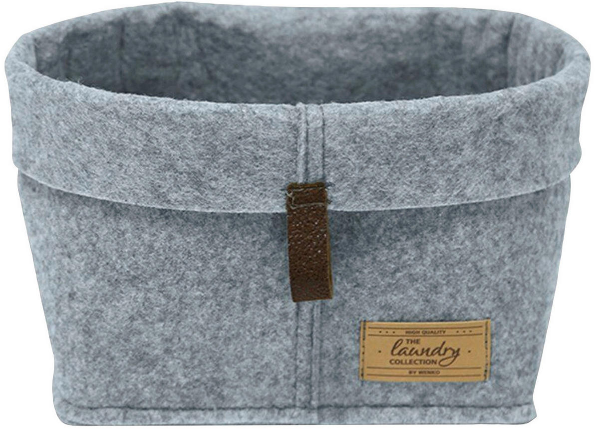 AUFBEWAHRUNGSKÖRBCHEN  - Dunkelbraun/Grau, KONVENTIONELL, Textil (18/13/12cm) - Wenko