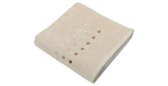 HANDTUCH 50/100 cm QUATTRO Beige  - Beige, KONVENTIONELL, Textil (50/100cm) - Esposa