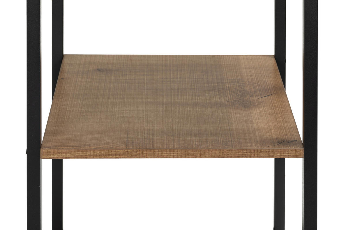 GARDEROBENSTÄNDER in Naturfarben, Schwarz 100/165/36 cm   - Schwarz/Naturfarben, MODERN, Holzwerkstoff/Metall (100/165/36cm) - PBJ