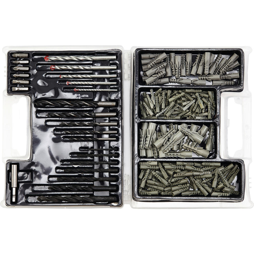 Bit-Bohrer-Dübel-Kofferset Kombikoffer, 300--Teilig.