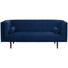 SOFA in Textil Dunkelblau - Dunkelbraun/Dunkelblau, Design, Holz/Textil (200/80/87cm) - Carryhome SOFA in Textil Dunkelblau - Dunkelbraun/Dunkelblau, Design, Holz/Textil (200/80/87cm) - Carryhome