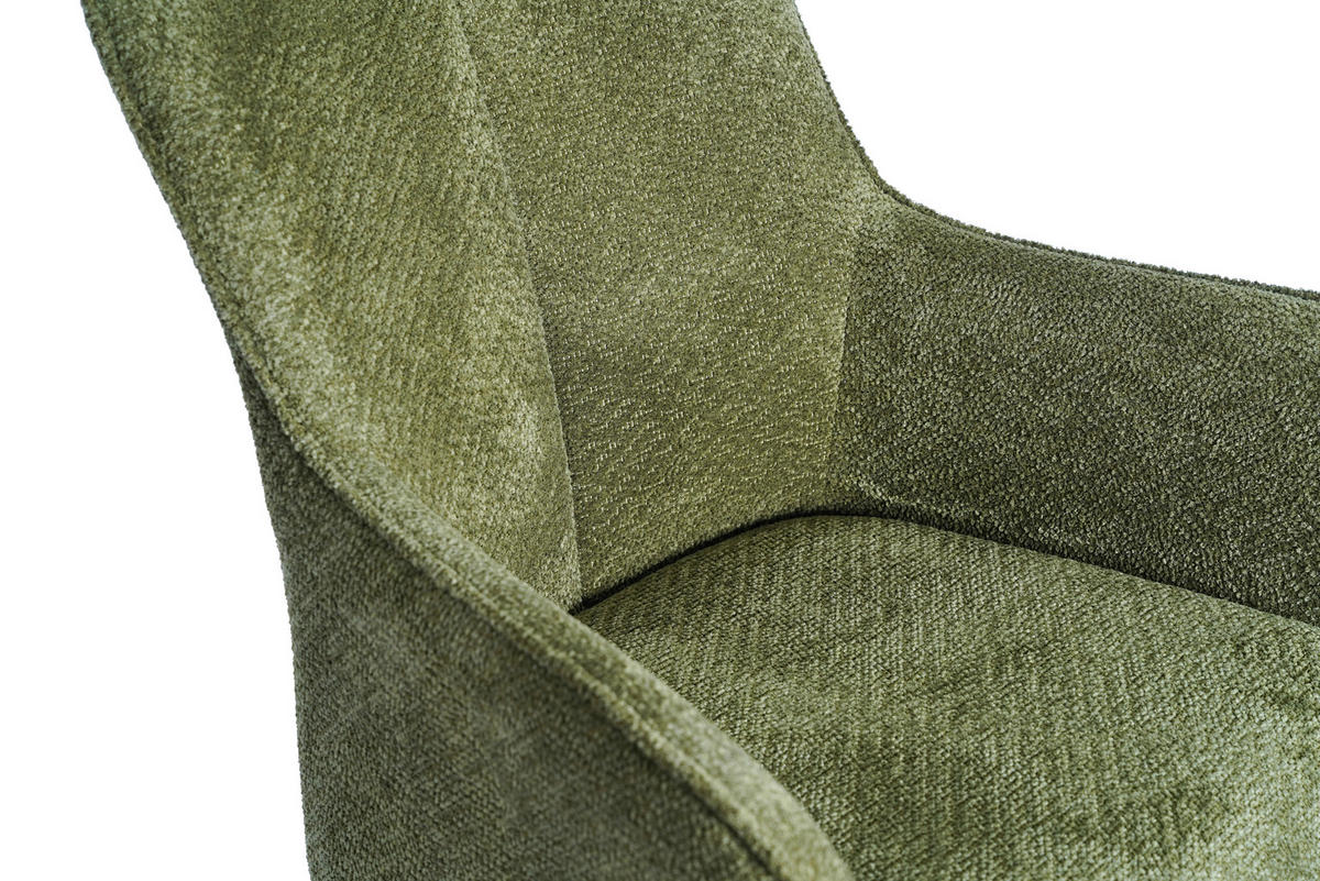 ARMLEHNSTUHL  in Eisen Webstoff  - Schwarz/Grün, Design, Textil/Metall (64/88/60cm) - Novel