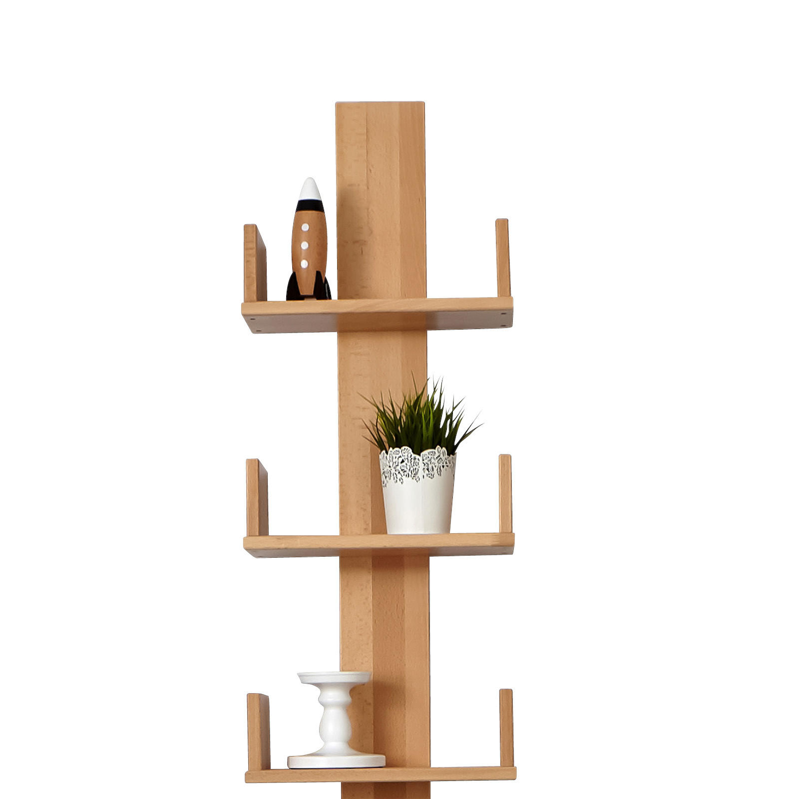 WANDREGAL 35/180/17 cm  - Naturfarben, Modern, Holz (35/180/17cm) - MID.YOU