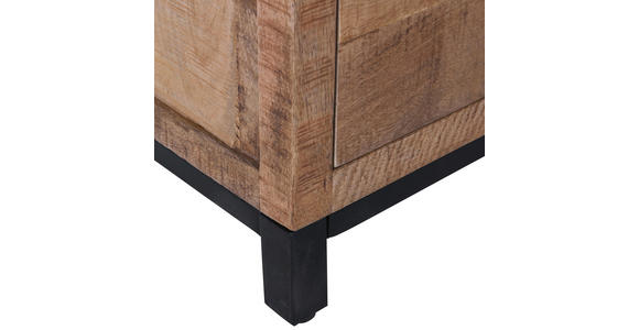 SIDEBOARD in 160/110/43 cm - Schwarz/Naturfarben, LIFESTYLE, Glas/Holz (160/110/43cm) - Landscape