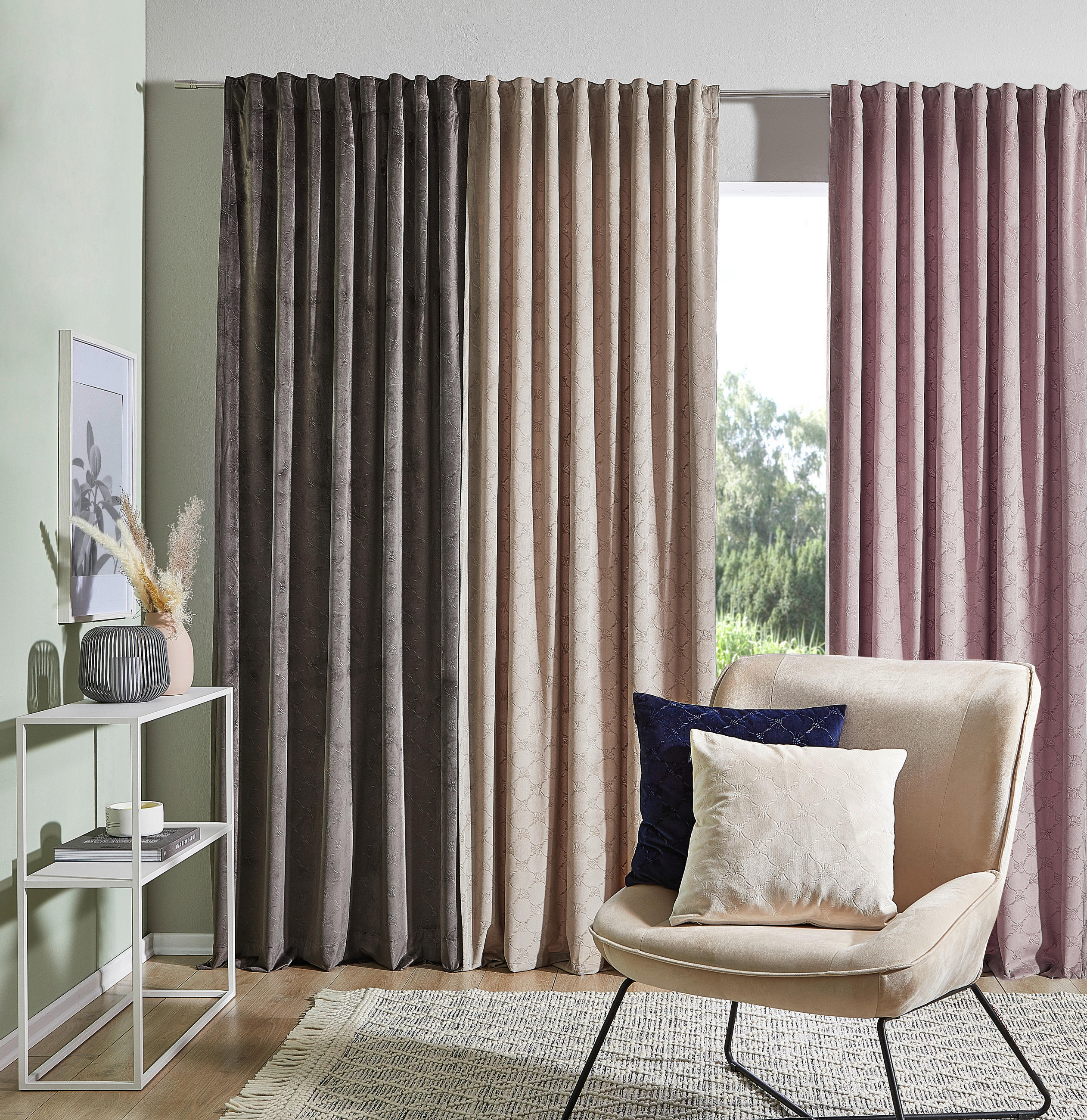 FERTIGVORHANG  blickdicht   130/250 cm  - Altrosa, Design, Textil (130/250cm) - Joop!