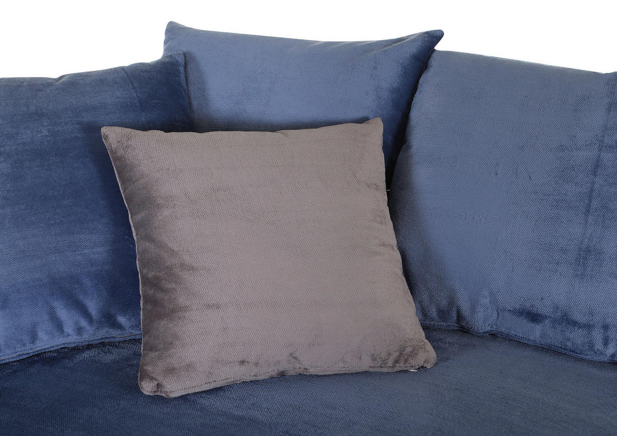 ECKSOFA Hellblau Flachgewebe  - Schlammfarben/Naturfarben, KONVENTIONELL, Holz/Textil (310/310cm) - Livetastic